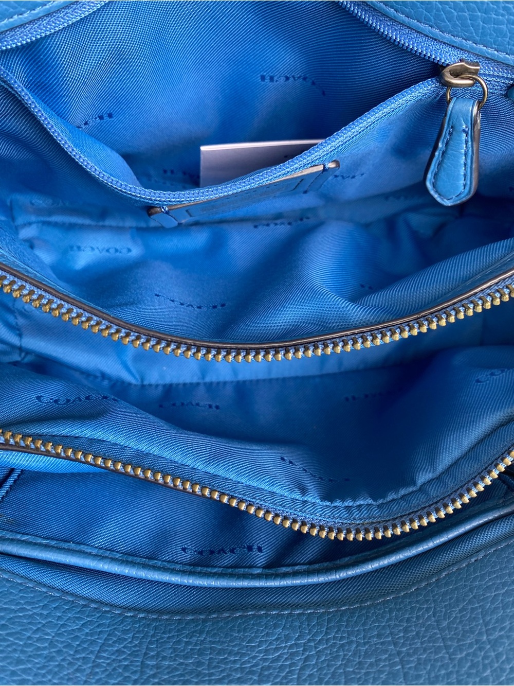 Coach 37779 Small Mercer 24 Cobalt Blue Triple Compartment Crossbody w/Turn Lock - Picture 3 of 16